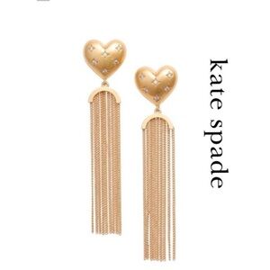 Kate Spade Gold My Precious Heart
Fringe Earrings  NWT Dust bag